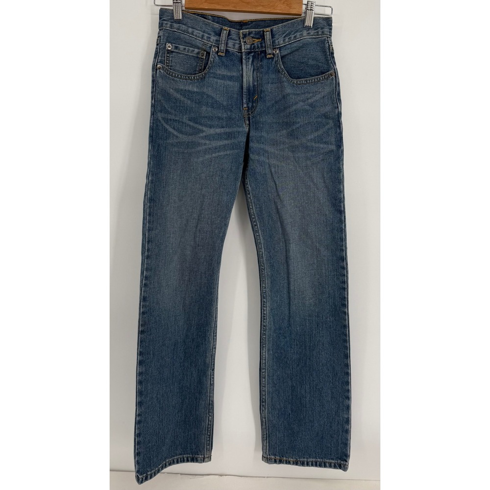 Levis 514 Straight Fit Jeans Boys Regular Medium Wash Blue Cotton Denim Sz 26x26